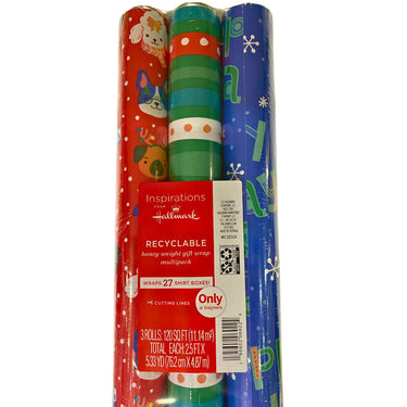 Inspirations From Hallmark Recyclable Heavy Weight Gift Wrap Multipack (120 Pcs Lot)